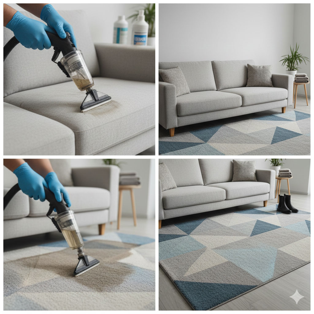 Upholstery and carpet deep cleaning